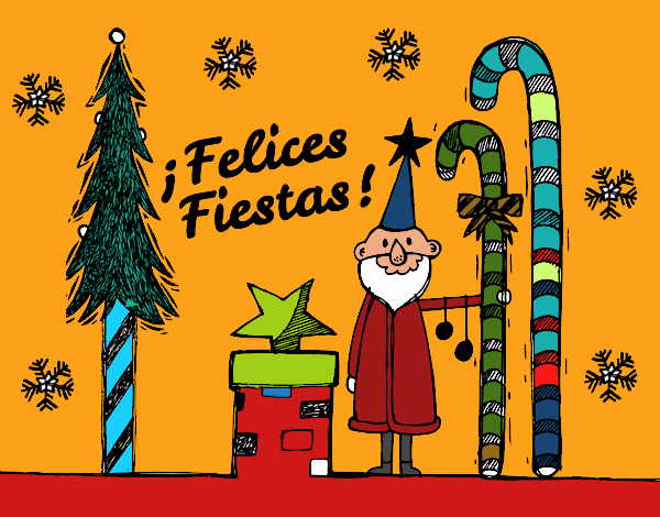 Postal Felices Fiestas