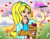 Barbie con su linda gatita