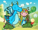 Dragón y princesa