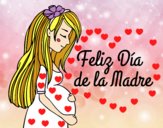 Mamá embarazada en el día de la madre