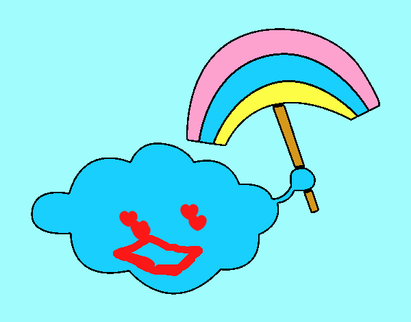 Dibujo de Nube con arcoiris pintado por en Dibujos.net el día 14-11-19