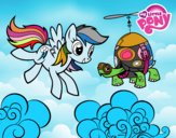 Rainbow Dash y la tortuga tanque