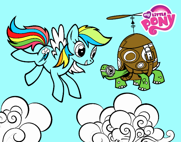 Rainbow Dash y la tortuga tanque