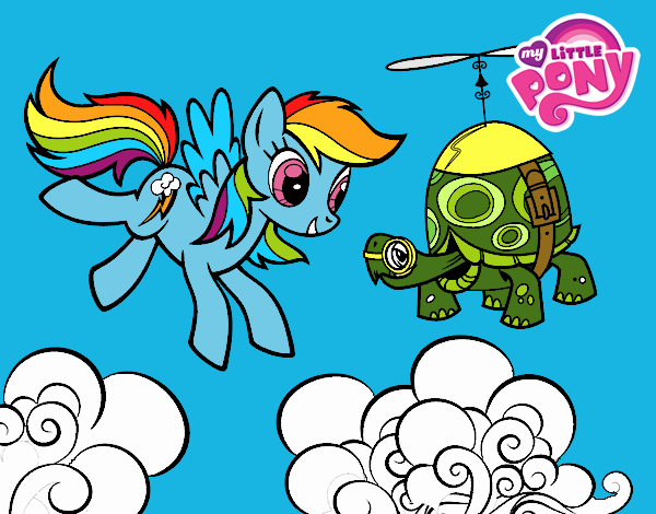 Rainbow Dash y la tortuga tanque