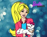 Barbie con su linda gatita