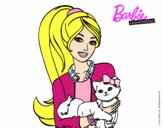 Barbie con su linda gatita