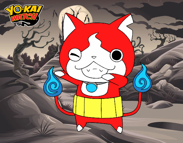 Jibanyan guiñando el ojo