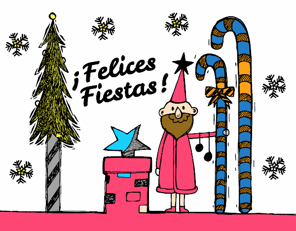 Postal Felices Fiestas