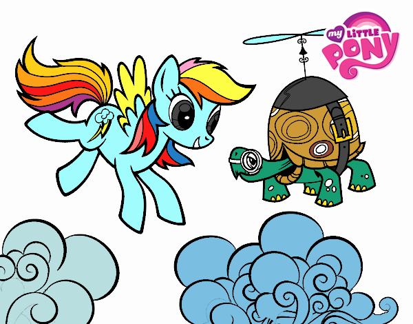 Rainbow Dash y la tortuga tanque