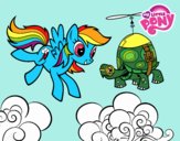 Rainbow Dash y la tortuga tanque