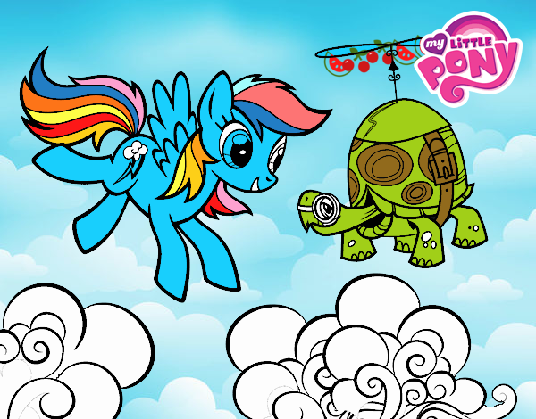 Rainbow Dash y la tortuga tanque