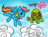 Rainbow Dash y la tortuga tanque