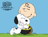 Snoopy y Carlitos abrazados