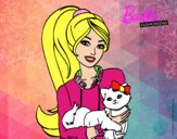 Barbie con su linda gatita