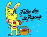 Conejo con muchos huevos de Pascua