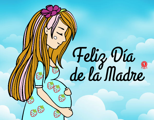 Mamá embarazada en el día de la madre