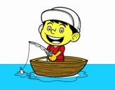 Niño pescando