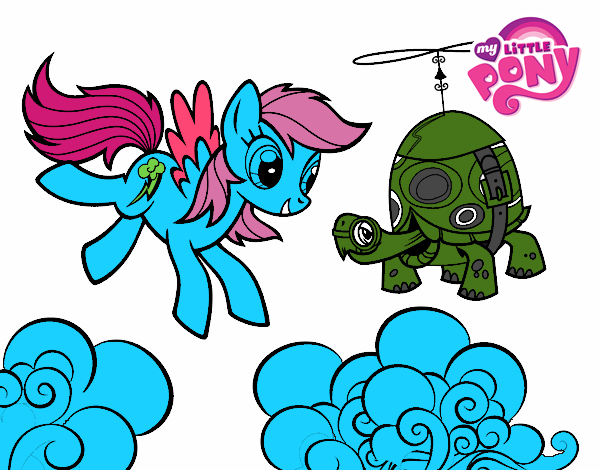 Rainbow Dash y la tortuga tanque