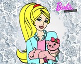 Barbie con su linda gatita