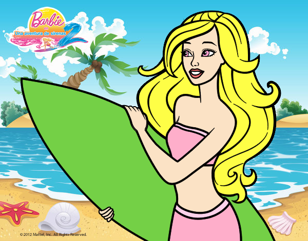 Barbie va a surfear