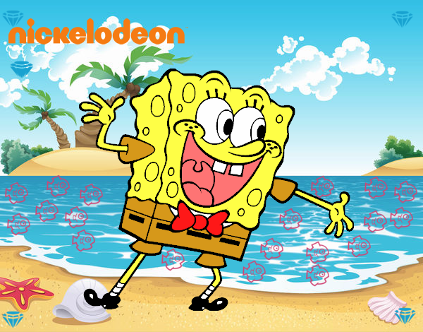 Bob Esponja saludando