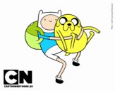 Finn y Jake abrazados