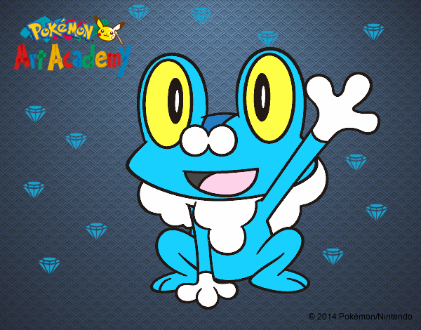 Froakie saludando