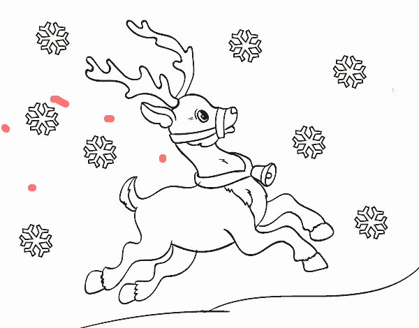 Dibujo de Reno de Navidad pintado por en  el día 02-12-19 a las  02:16:51. Imprime, pinta o colorea tus propios dibujos!