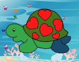 Tortuga con corazones