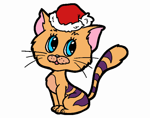 Un gato navideño