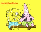 Bob Esponja y Patricio en bañador