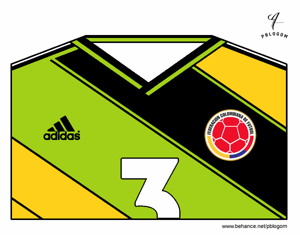 Camiseta del mundial de fútbol 2014 de Colombia