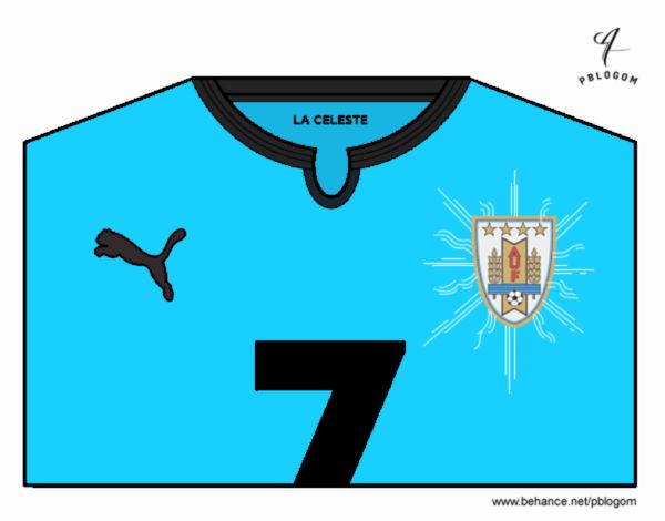 Camiseta del mundial de fútbol 2014 de Uruguay