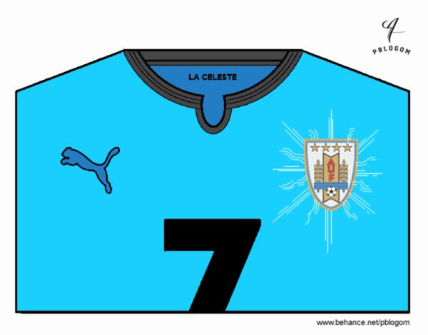 Camiseta del mundial de fútbol 2014 de Uruguay