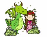 Dragón y princesa