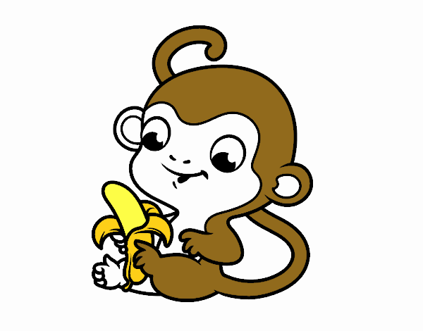 Monito con plátano