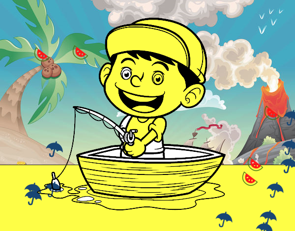 Niño pescando