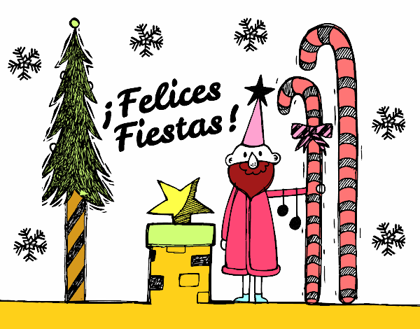 Postal Felices Fiestas