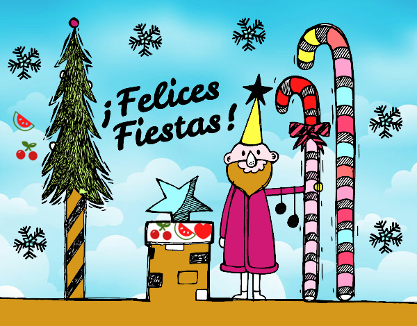 Postal Felices Fiestas