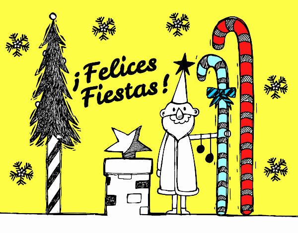 Postal Felices Fiestas