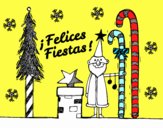 Postal Felices Fiestas