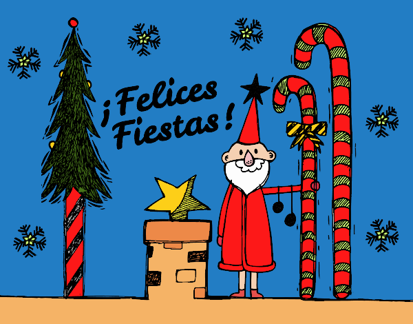 Postal Felices Fiestas