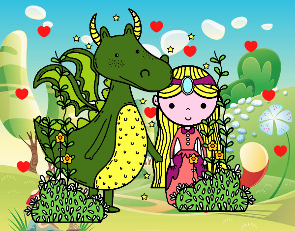 Dragón y princesa