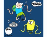 Finn y Jake escuchando música