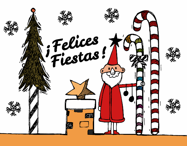 Postal Felices Fiestas