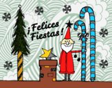 Postal Felices Fiestas