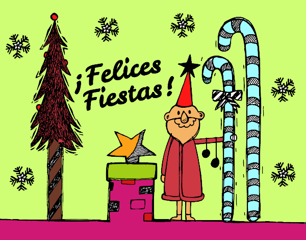 Postal Felices Fiestas