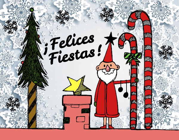 Postal Felices Fiestas