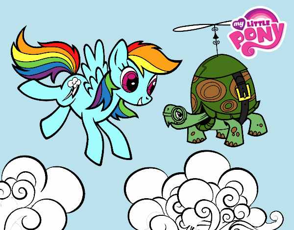 Rainbow Dash y la tortuga tanque