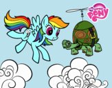 Rainbow Dash y la tortuga tanque